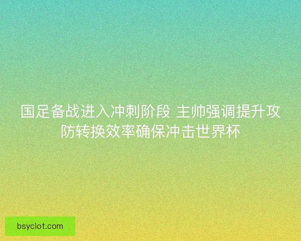 国足备战进入冲刺阶段 主帅强调提升攻防转换效率确保冲击世界杯